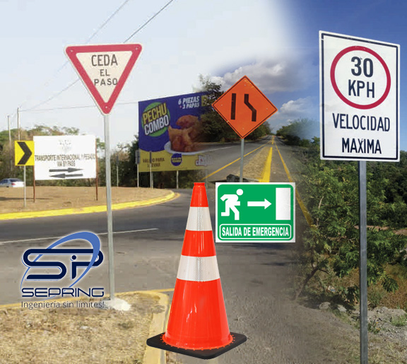 Señalización vial e industrial en El Salvador